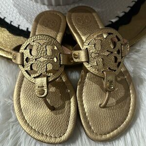 Gold Tory Burch Millers size 6